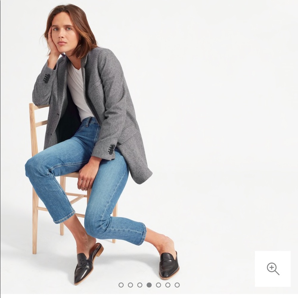 Everlane oversized blazer in grey herringbone